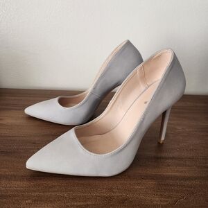 Qupid Light Gray Women's Heels